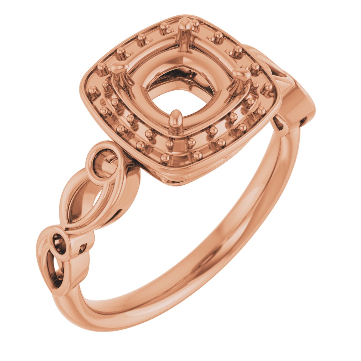 Halo-Style Sculptural Engagement Ring
