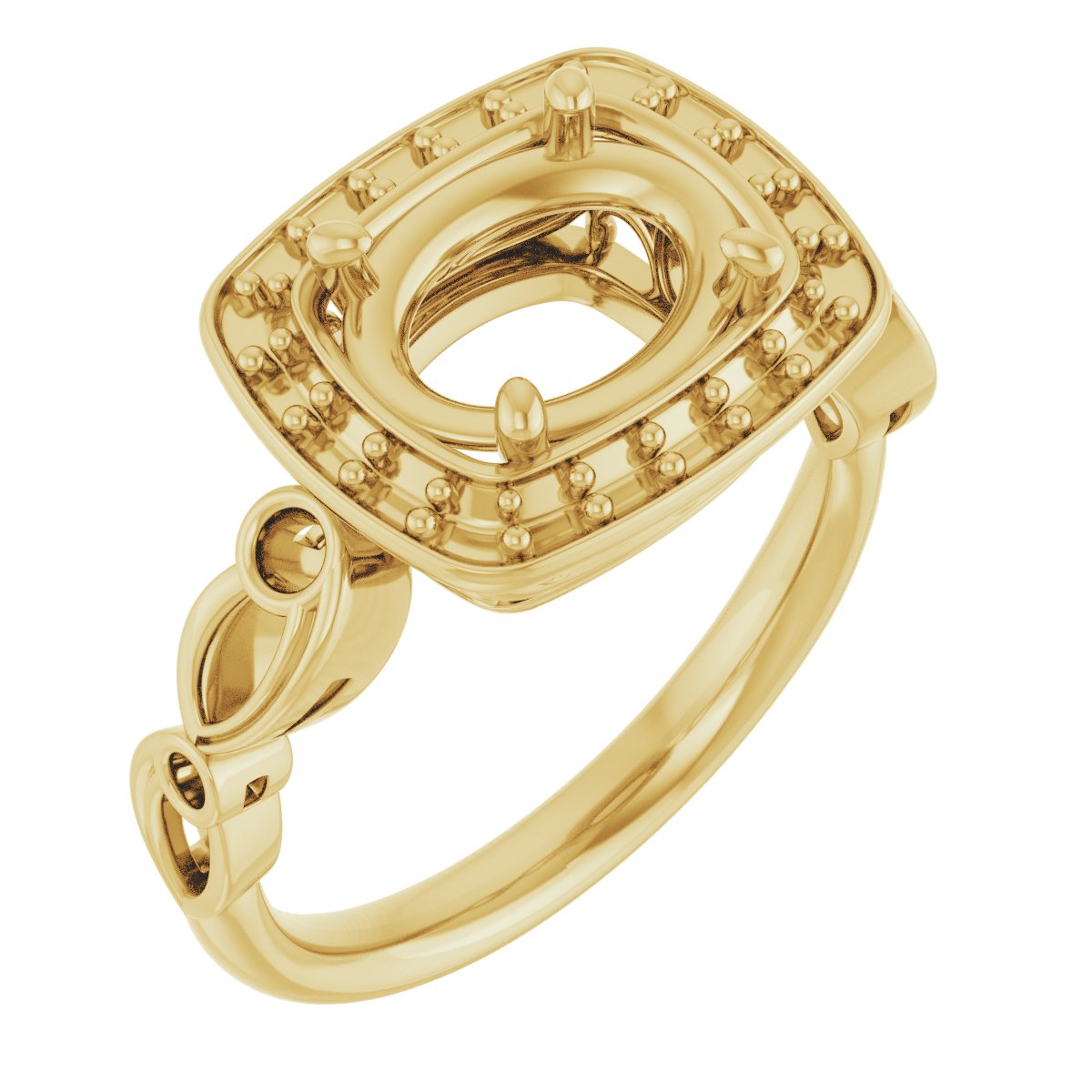 Halo-Style Sculptural Engagement Ring