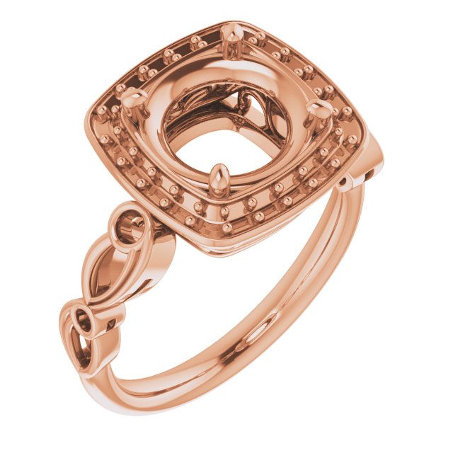 Halo-Style Sculptural Engagement Ring