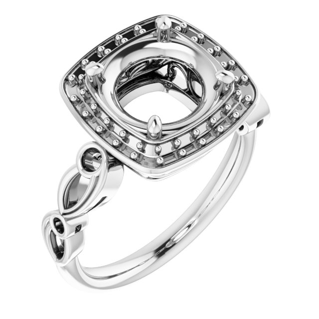 Halo-Style Sculptural Engagement Ring