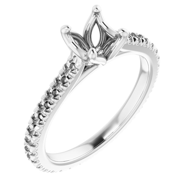 Accented Eternity-Style Engagement Ring