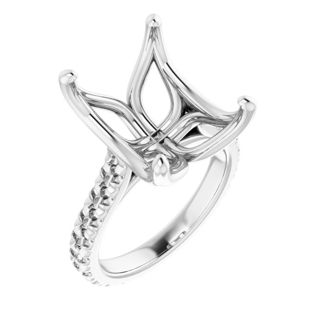 Accented Eternity-Style Engagement Ring
