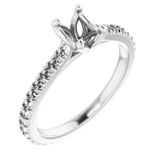 Accented Eternity-Style Engagement Ring