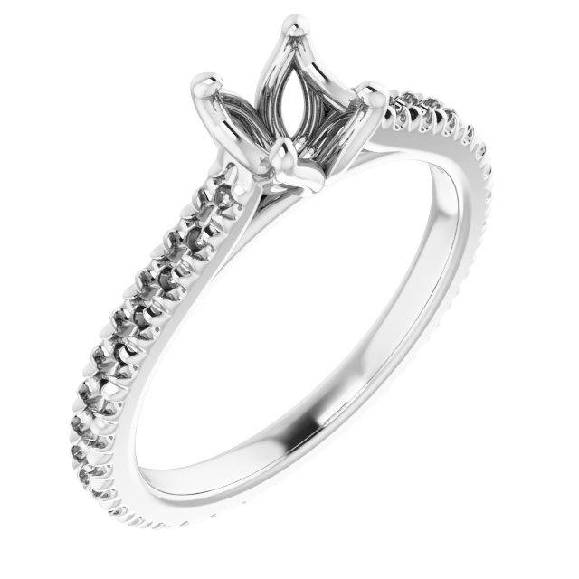 Accented Eternity-Style Engagement Ring