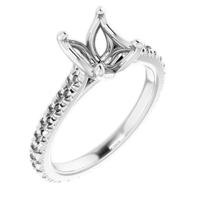 Accented Eternity-Style Engagement Ring