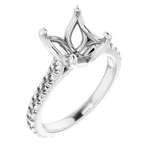 Accented Eternity-Style Engagement Ring