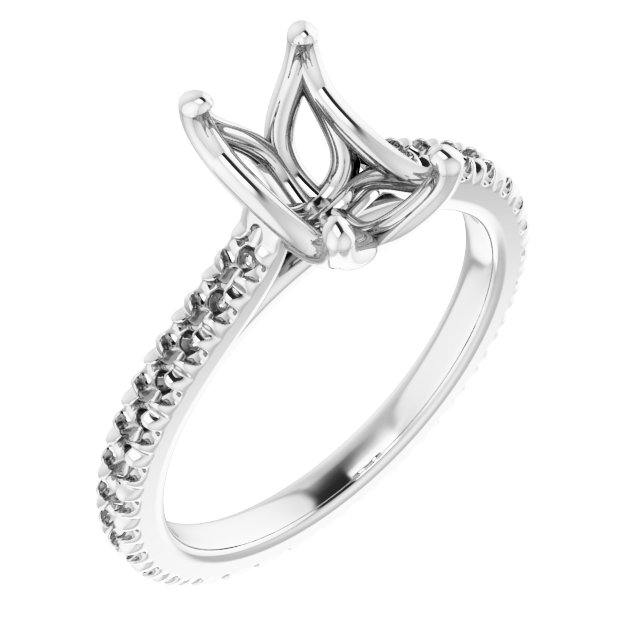 Accented Eternity-Style Engagement Ring