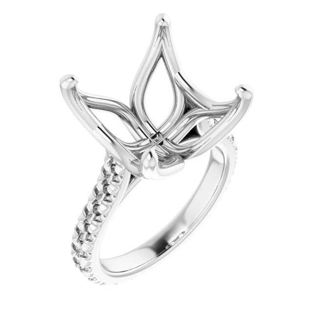 Accented Eternity-Style Engagement Ring