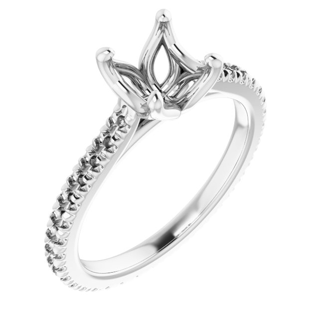 Accented Eternity-Style Engagement Ring