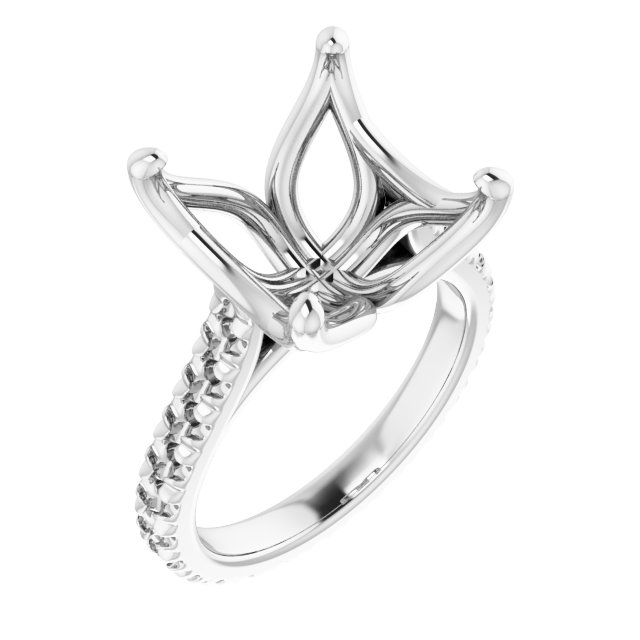 Accented Eternity-Style Engagement Ring