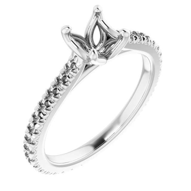Accented Eternity-Style Engagement Ring