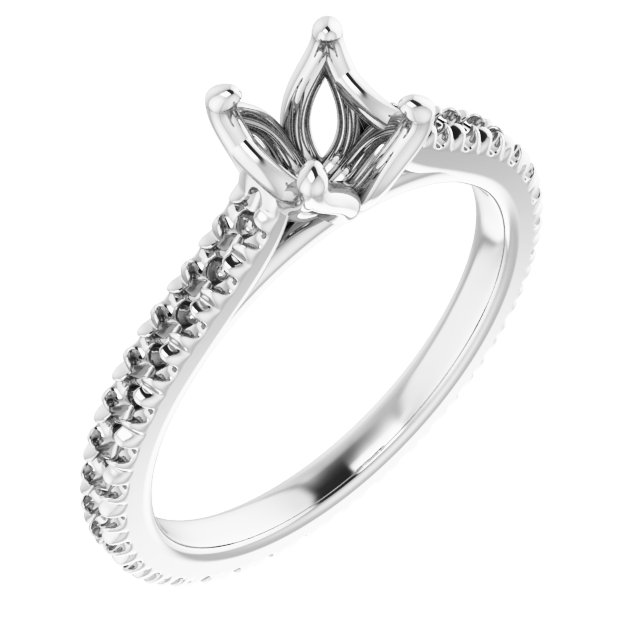 Accented Eternity-Style Engagement Ring