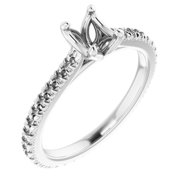 Accented Eternity-Style Engagement Ring