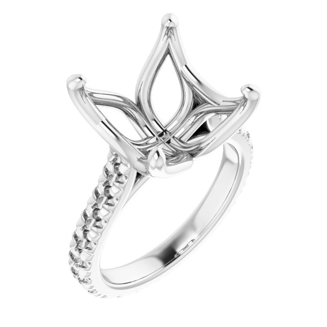 Accented Eternity-Style Engagement Ring