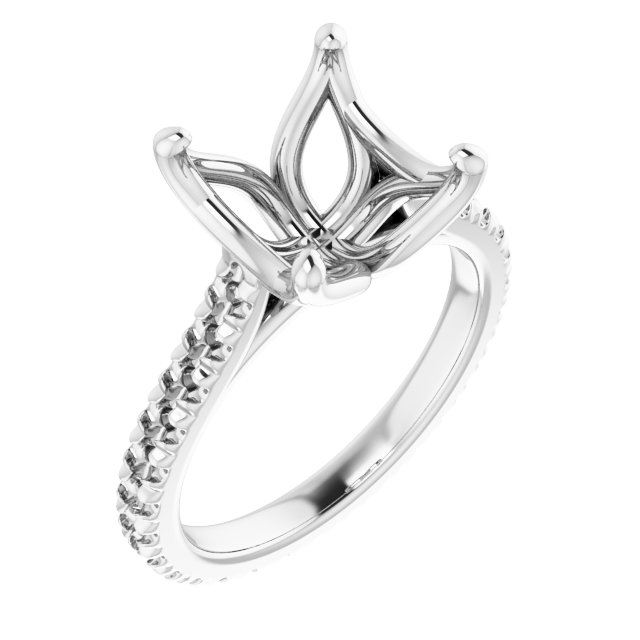 Accented Eternity-Style Engagement Ring