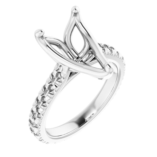 Accented Eternity-Style Engagement Ring