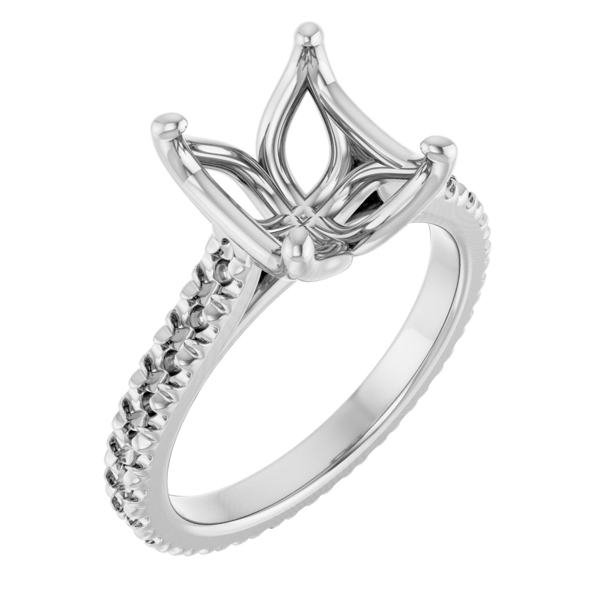 Accented Eternity-Style Engagement Ring