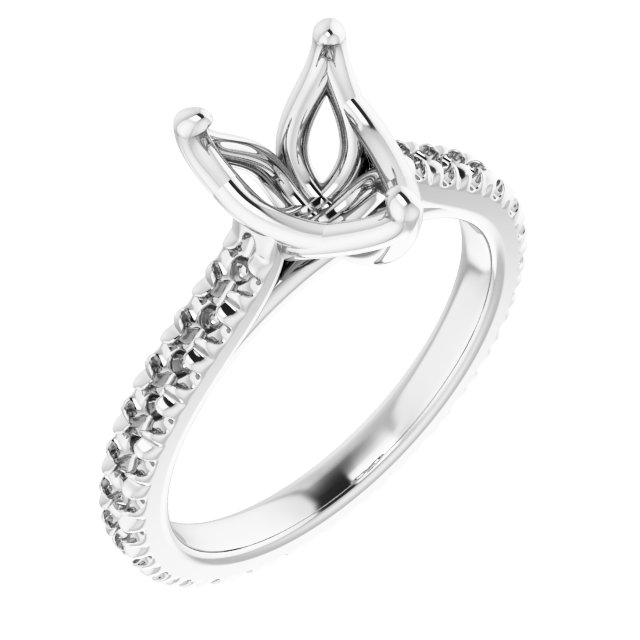 Accented Eternity-Style Engagement Ring