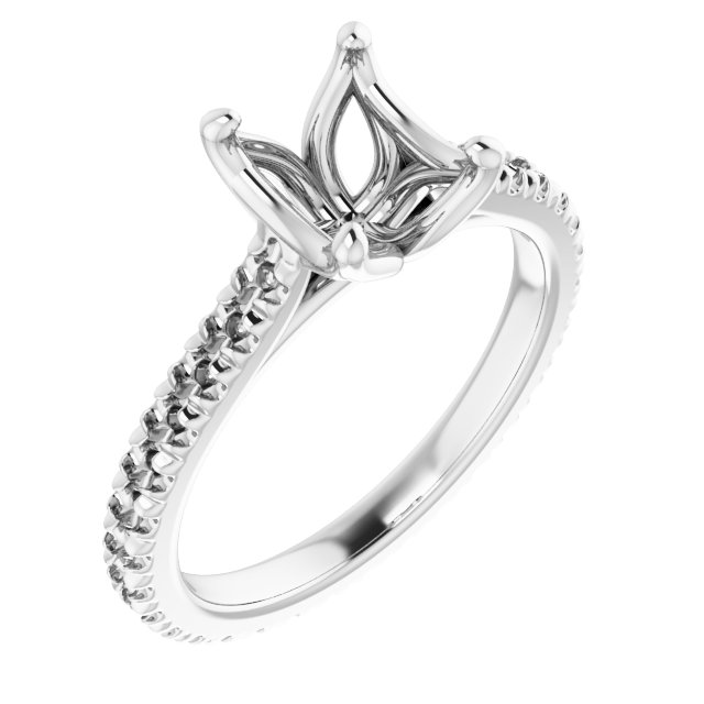 Accented Eternity-Style Engagement Ring