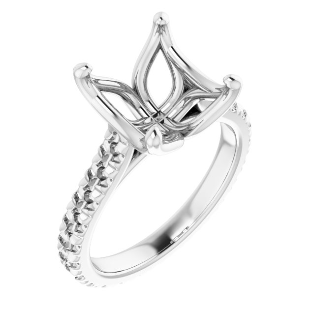 Accented Eternity-Style Engagement Ring
