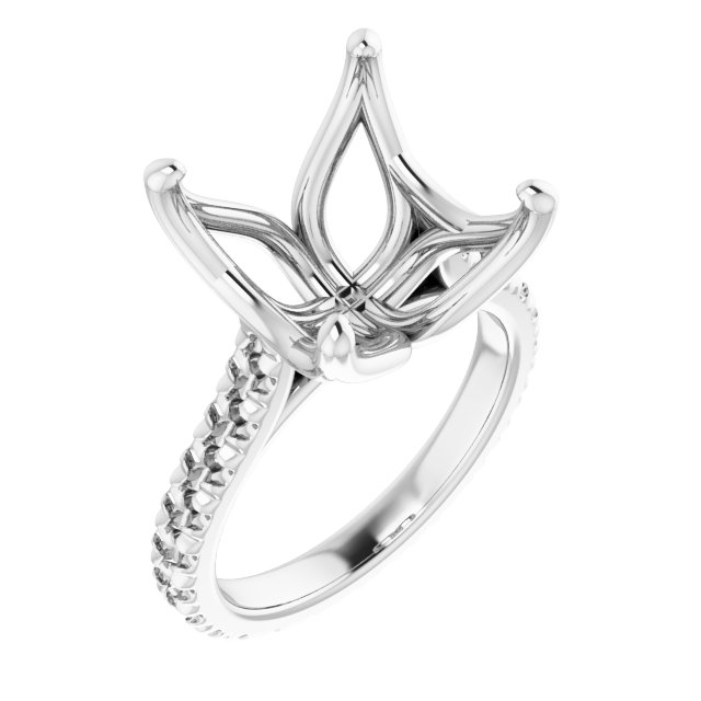 Accented Eternity-Style Engagement Ring
