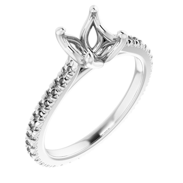 Accented Eternity-Style Engagement Ring