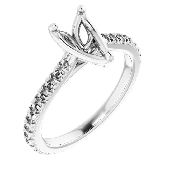 Accented Eternity-Style Engagement Ring
