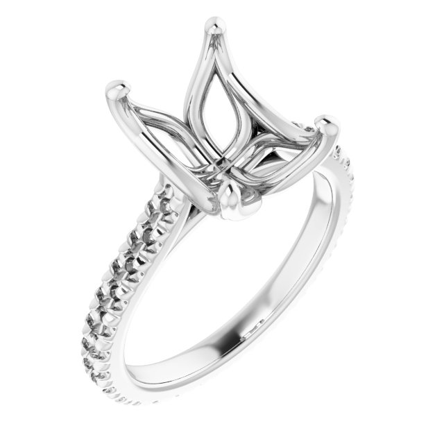 Accented Eternity-Style Engagement Ring