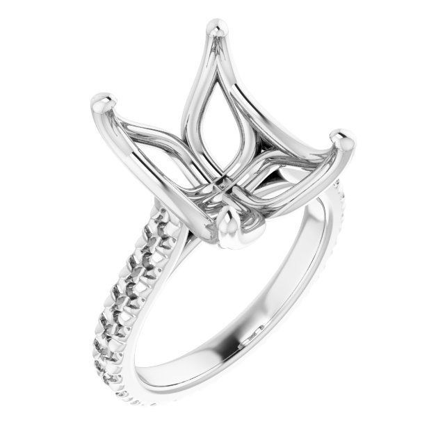 Accented Eternity-Style Engagement Ring