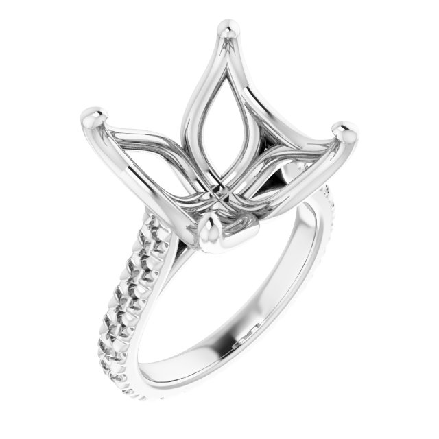 Accented Eternity-Style Engagement Ring