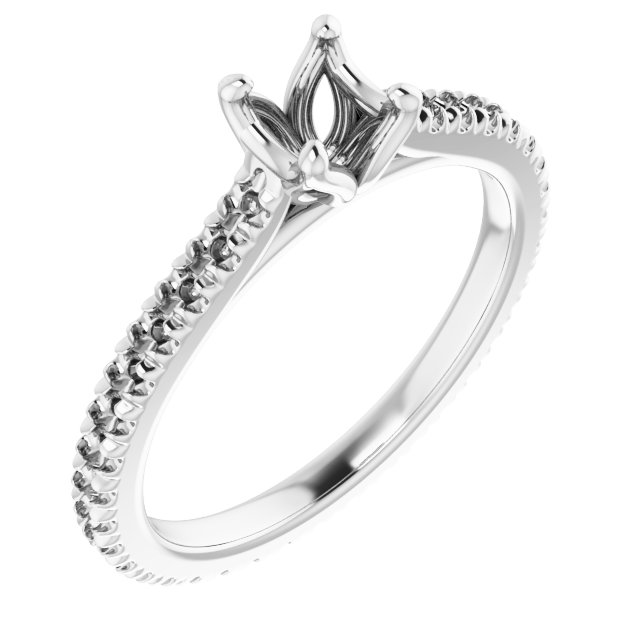 Accented Eternity-Style Engagement Ring