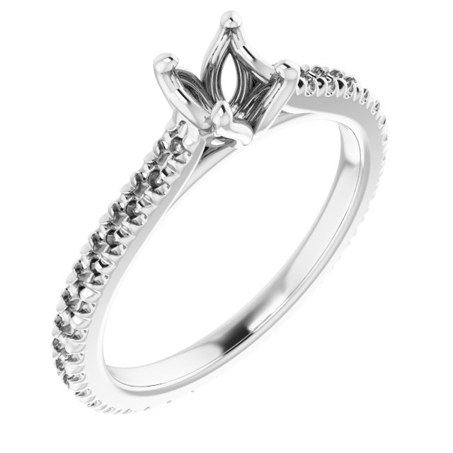 Accented Eternity-Style Engagement Ring