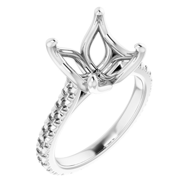 Accented Eternity-Style Engagement Ring