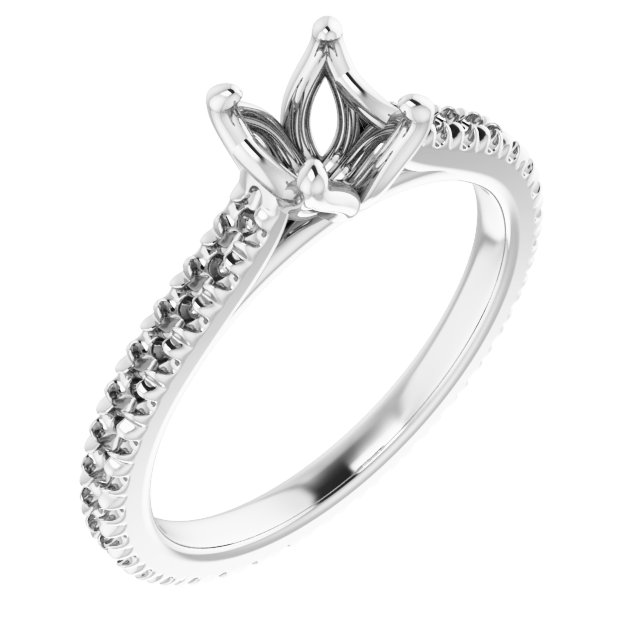 Accented Eternity-Style Engagement Ring