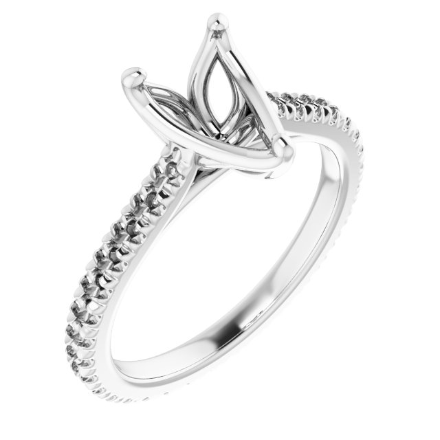 Accented Eternity-Style Engagement Ring