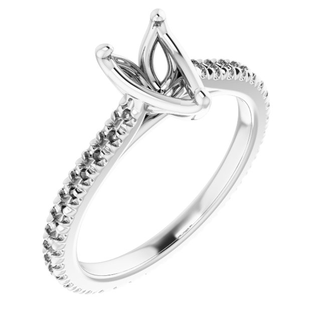 Accented Eternity-Style Engagement Ring