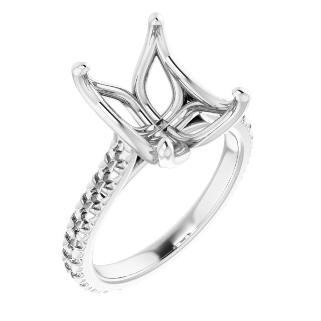 Accented Eternity-Style Engagement Ring