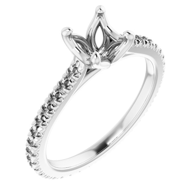 Accented Eternity-Style Engagement Ring