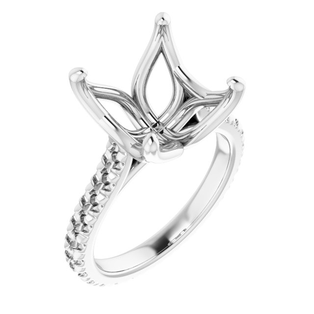 Accented Eternity-Style Engagement Ring