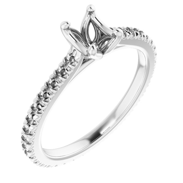Accented Eternity-Style Engagement Ring