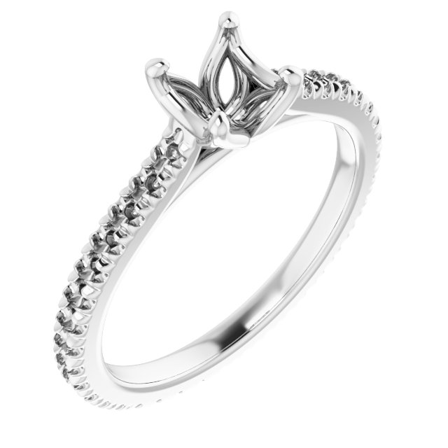 Accented Eternity-Style Engagement Ring