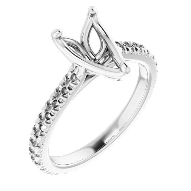 Accented Eternity-Style Engagement Ring