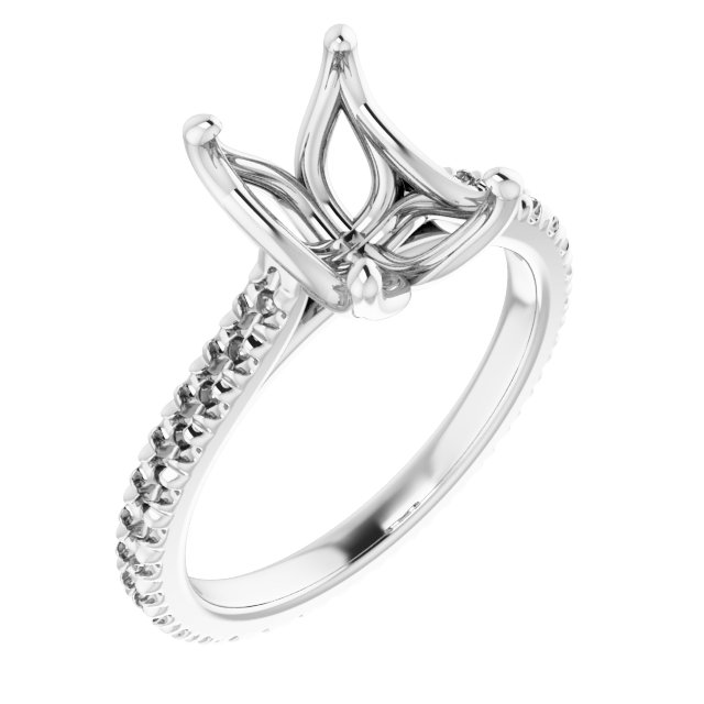 Accented Eternity-Style Engagement Ring