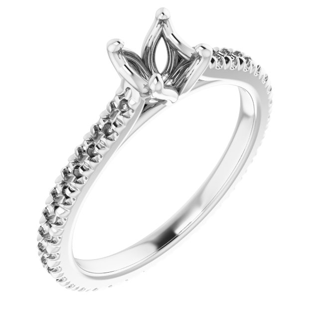 Accented Eternity-Style Engagement Ring
