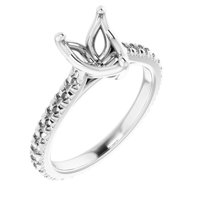 Accented Eternity-Style Engagement Ring