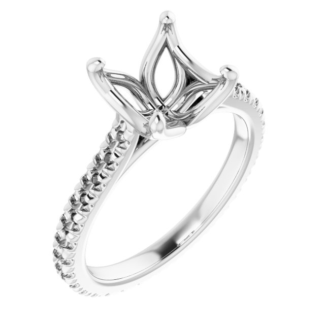 Accented Eternity-Style Engagement Ring