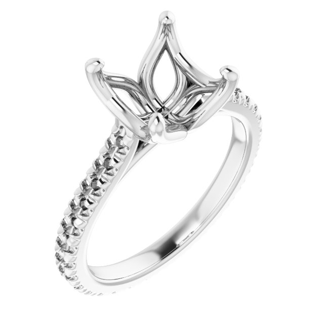 Accented Eternity-Style Engagement Ring
