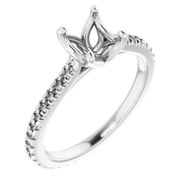 Accented Eternity-Style Engagement Ring