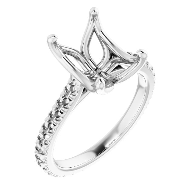 Accented Eternity-Style Engagement Ring