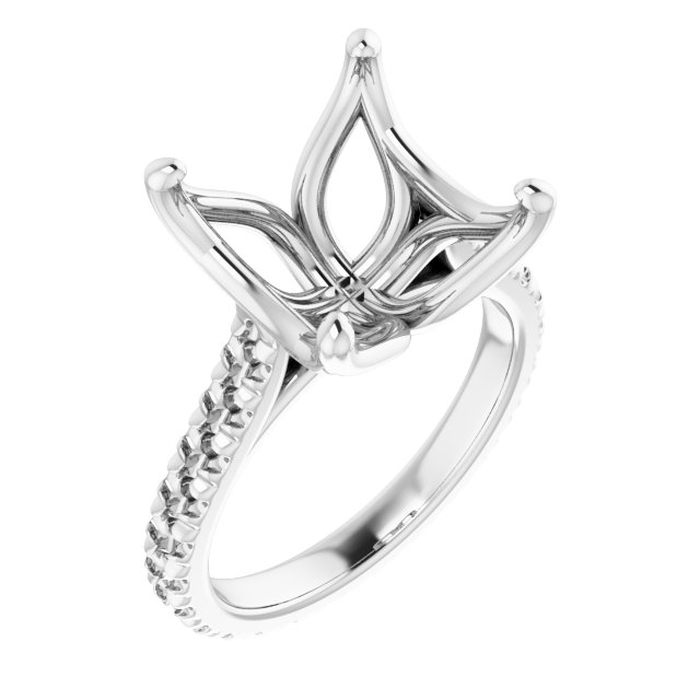 Accented Eternity-Style Engagement Ring